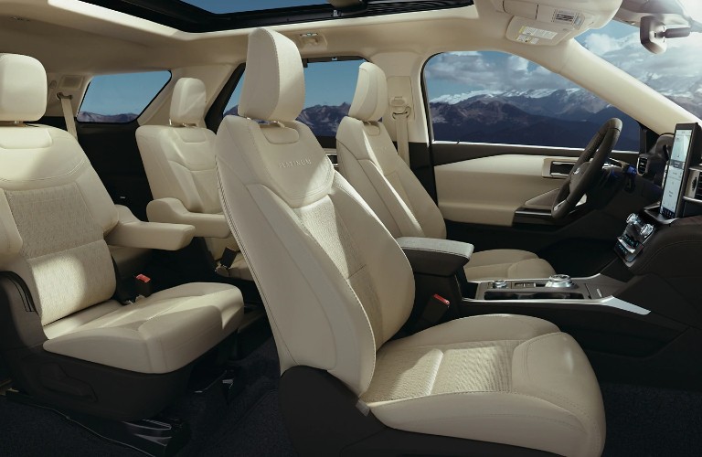 Seats inside the 2021 Ford Explorer