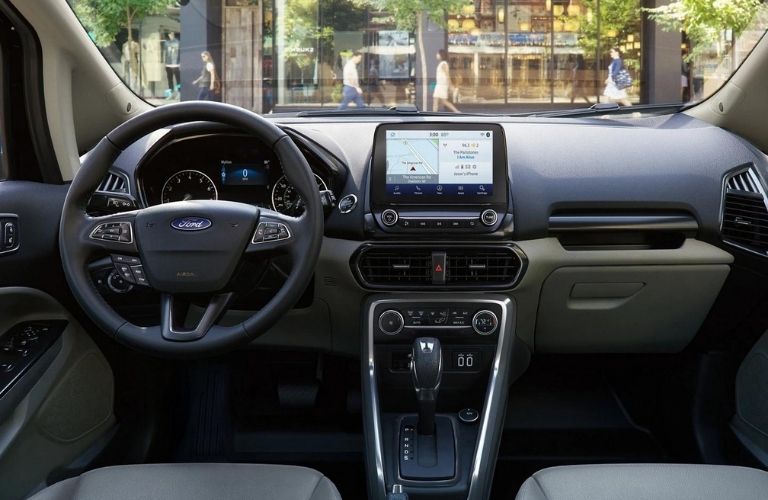 The cockpit of the 2021 Ford EcoSport.