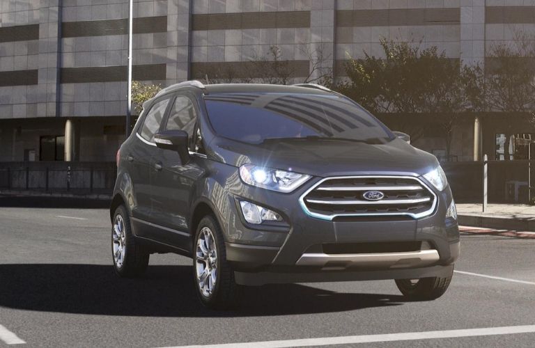 Side view of the 2021 Ford EcoSport in smoke color