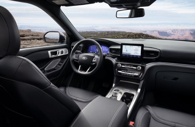 dashboard view of the 2022 Ford Explorer
