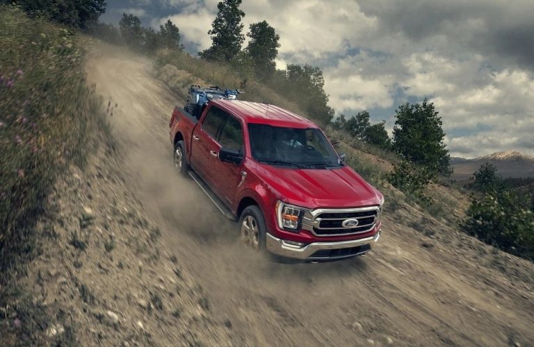 2022 Ford F-150 driving downhill