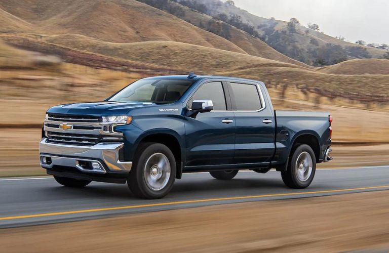 2022 Chevy Silverado driving through country roads