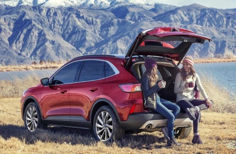 2022 Ford Escape side and back exterior view with open liftgate