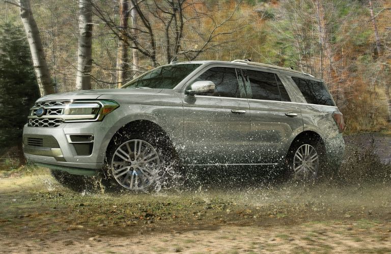 2023 Ford Expedition on a wet terrain