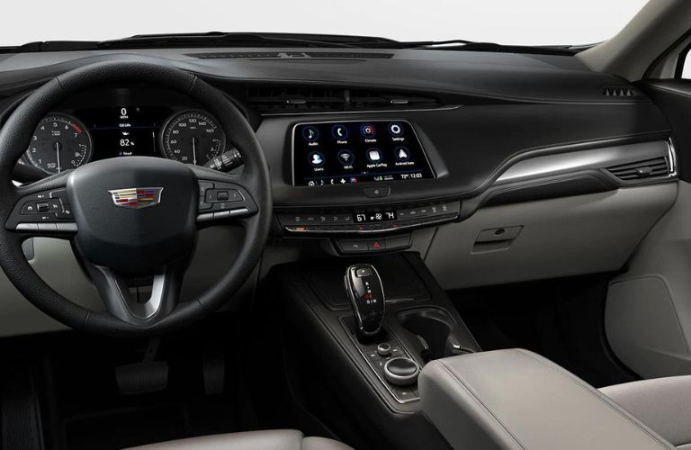 Close look at the cockpit of the 2023 Cadillac XT4.