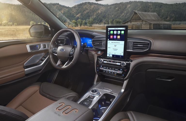 Dashboard and seats of the 2023 Ford Explorer