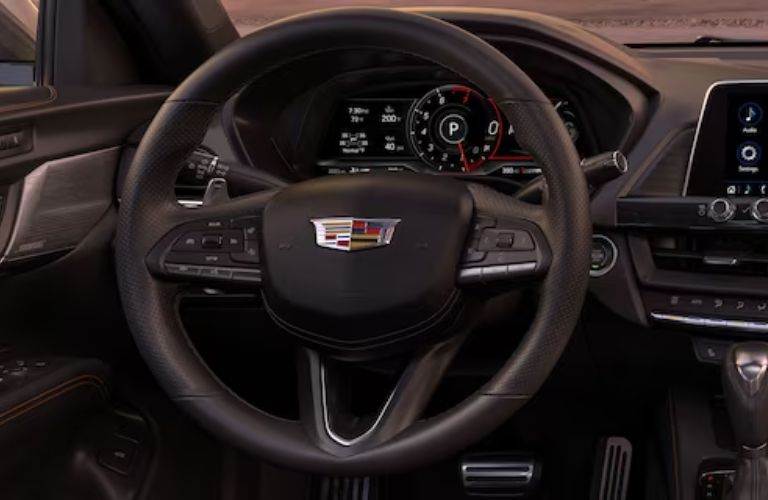 Cockpit view of the 2023 Cadillac CT4