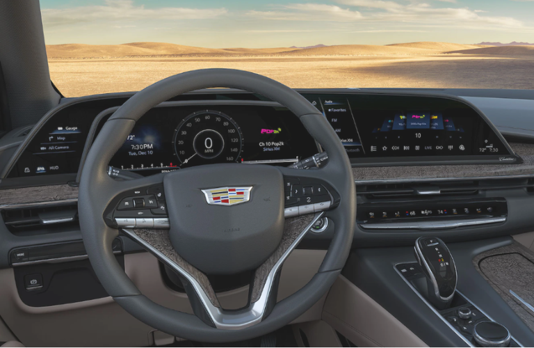 2023 Cadillac Escalade steering wheel and dashboard 