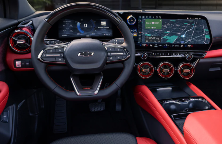 2024 Chevrolet Blazer EV steering wheel and dashboard 