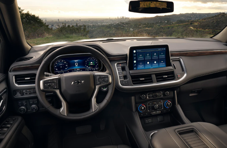 2023 Chevrolet Tahoe steering wheel and dashboard