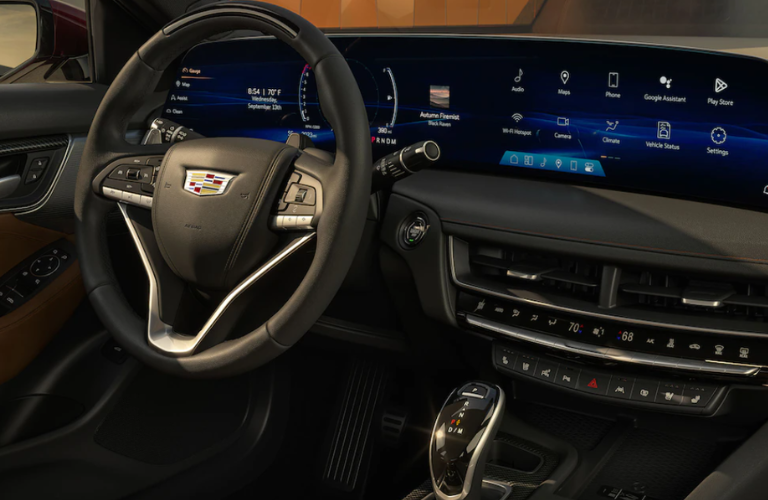 2025 Cadillac CT5 steering wheel and dashboard 