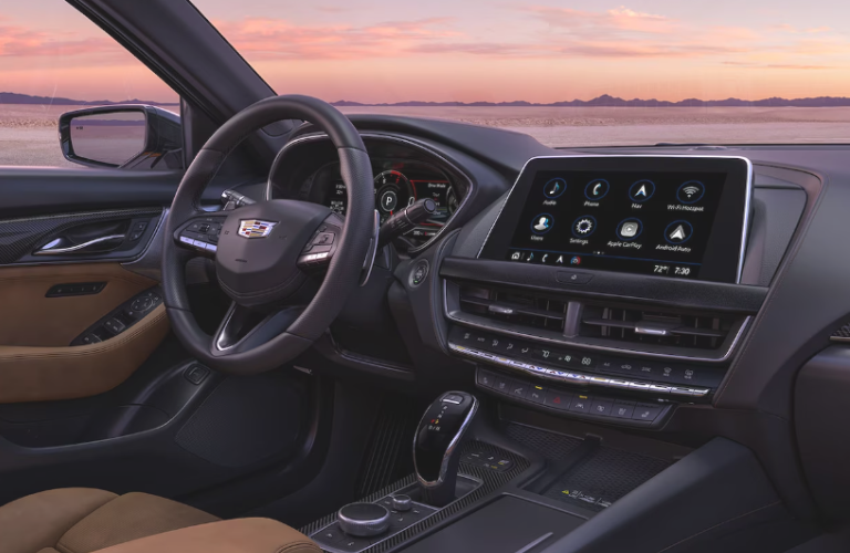 2024 Cadillac CT5 steering wheel and dashboard 