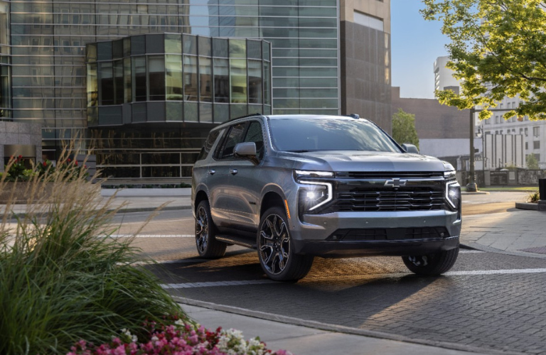 2025 Chevrolet Tahoe in front of a building