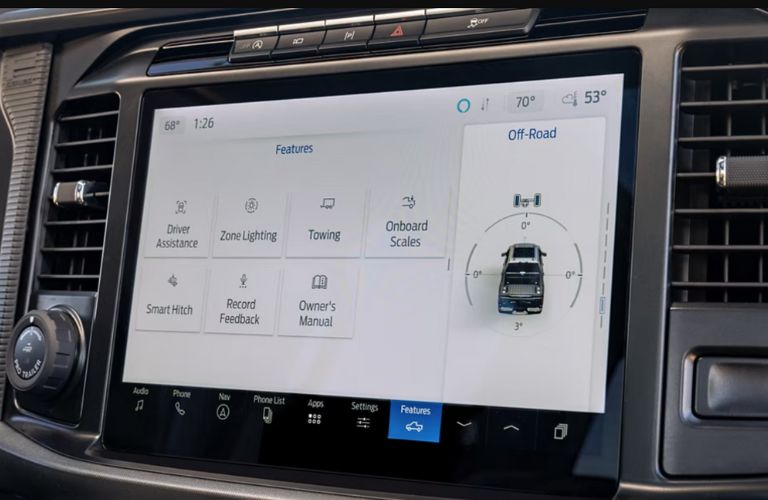 touchscreen of the 2024 Ford F-150